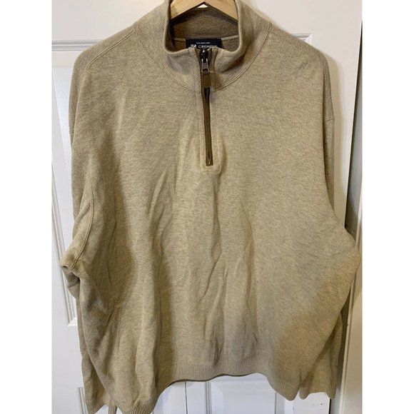 Daniel Cremieux Sweater Tan Men’s Sz XL 1/4 ZIP Soft - Picture 1 of 8